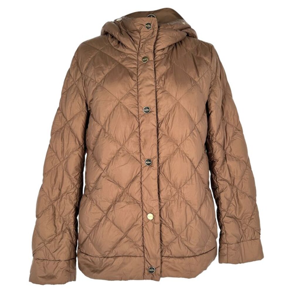 Max Mara The Cube Reversible Down Jacket in Brown Polyamide